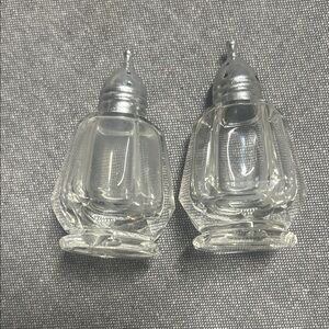 Vintage Elegant Glass Salt and Pepper Shakers